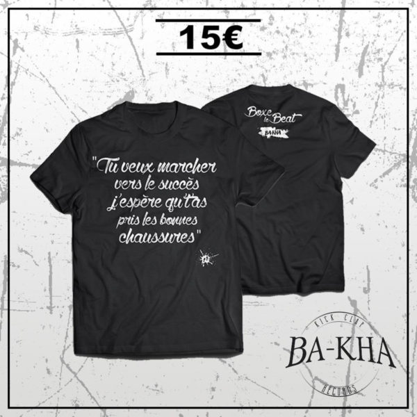 Tee shirt noir Boxe le beat - Bakha